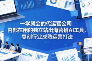 一学就会的代运营公司内部在用的独立站出海营销AI工具，复刻行业成熟运营打法