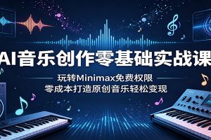 AI音乐创作零基础实战课：玩转Minimax免费权限，零成本打造原创音乐轻松变现