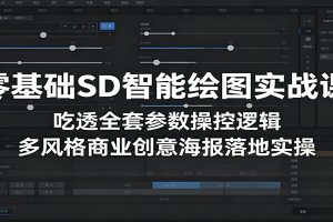 零基础SD智能绘图实战课：吃透全套参数操控逻辑，多风格商业创意海报落地实操