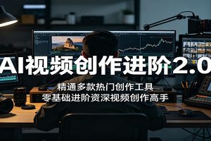 AI视频创作进阶2.0：精通多款热门创作工具，零基础进阶资深视频创作高手