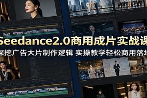 Seedance2.0商用成片实战课：深挖广告大片制作逻辑，实操教学轻松商用落地