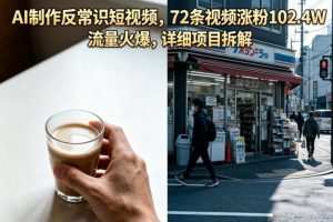 AI制作反常识短视频，72条视频涨粉102.4W，流量火爆，详细项目拆解