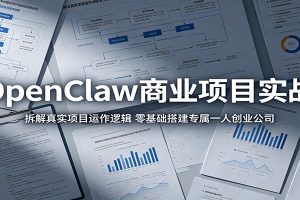 OpenClaw商业项目实战：拆解真实项目运作逻辑，零基础搭建专属一人创业公司