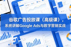 谷歌广告投放课（高级课），系统讲解Google Ads与数字营销实战