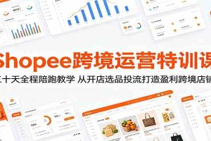 Shopee跨境运营特训课：三十天全程陪跑教学，从开店选品投流打造盈利跨境店铺