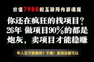 26年请不要疯狂的找项目了，卖项目远比你想象的暴利，你也可以月入10W+【揭秘】