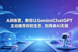 A训练营，教你让GeminiChatGPT主动推荐你的生意，别再被AI无视【原创双语字幕】