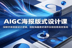AIGC海报版式设计课：深耕字体排版设计逻辑，搭配海量素材课件实现创意高效落地