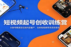短视频起号创收训练营：从账号精准定位到内容量产，玩转短视频带货高效变现