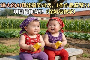 最近爆火的AI萌娃搞笑对话，1条作品获赞31W，项目操作简单（保姆级教学）