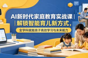 AI新时代家庭教育实战课｜解锁智能育儿新方式，全学科赋能孩子高效学习与未来能力