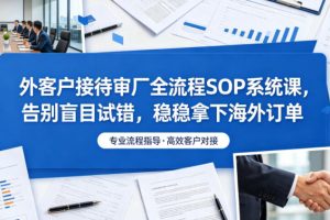 外客户接待审厂全流程SOP系统课，告别盲目试错，稳稳拿下海外订单