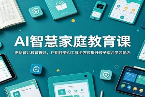 AI智慧家庭教育课：更新育儿教育理念，巧用各类AI工具全方位提升孩子综合学习能力