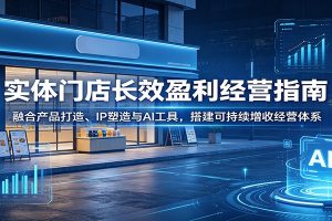 实体门店长效盈利经营指南：融合产品打造、IP塑造与AI工具，搭建可持续增收经营体系