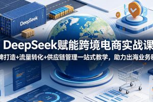 DeepSeek赋能跨境电商实战课，品牌打造+流量转化+供应链管理一站式教学，助力出海业务稳步发展