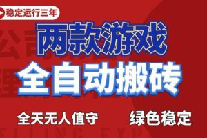 海外游戏全自动搬砖，日入1k+，全天无人值守，绿色稳定！【揭秘】