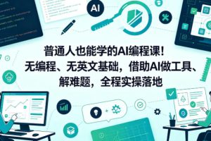 普通人也能学的AI编程课！无编程、无英文基础，借助AI做工具、解难题，全程实操落地（更新6月）
