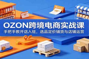 OZON跨境电商实战课：手把手教开店入驻，选品定价铺货与店铺运营