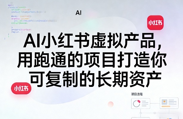 AI小红书虚拟产品,用跑通的项目打造你可复制的长期资产(更新)
