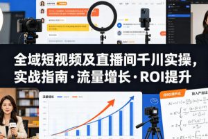 全域短视频及直播间千川实操，实战指南·流量增长·ROI提升（更新）