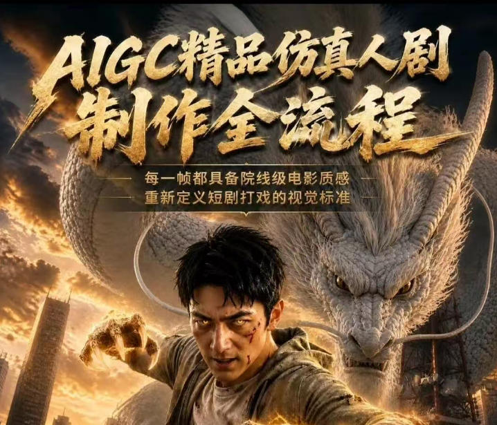 AIGC精品仿真人剧豢龙人全流程制作解析2026,国风仿真人创作+打斗剧情+人设编排,一站式AI短剧入门