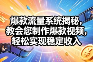 爆款流量系统揭秘，教会您制作爆款视频，轻松实现稳定收入【原创双语字幕】