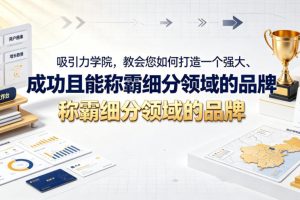 吸引力学院，教会您如何打造一个强大、成功且能称霸细分领域的品牌！【原创双语字幕】