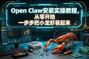 Open Claw安装实操教程，从零开始一步步一步步把小龙虾装起来