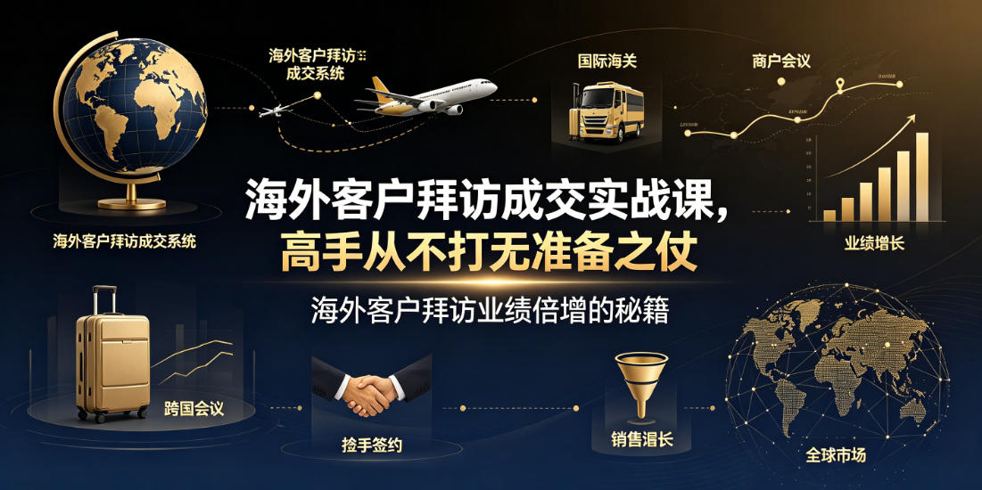 海外客户拜访成交实战课,高手从不打无准备之仗,海外客户拜访业绩倍增的秘籍