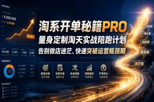 淘系开单秘籍PRO，量身定制淘天实战陪跑计划，告别做店迷茫、快速突破运营瓶颈期（2026年6月22日）