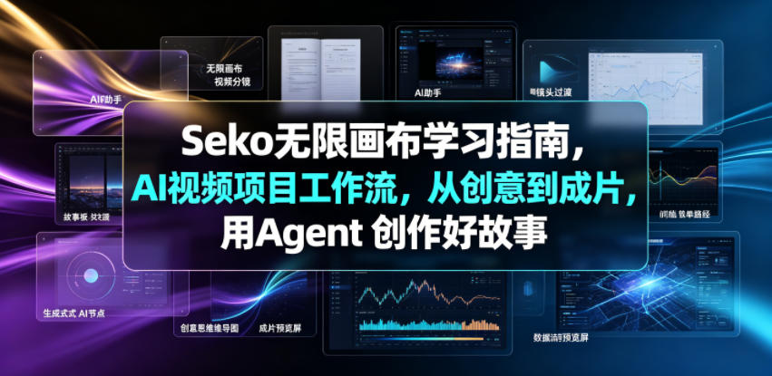 Seko无限画布学习指南,AI视频项目工作流,从创意到成片,用Agent 创作好故事