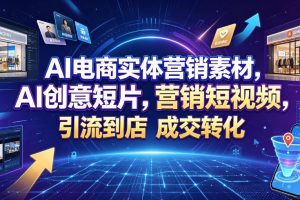 AI电商实体营销素材，AI创意短片，高效打造营销短视频，轻松引流到店，稳定提升门店客流与成交转化