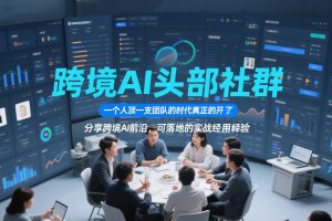 跨境AI头部社群，一个人顶一支团队的时代真正的开始了，分享跨境AI前沿，可落地的实战经验（更新6月29日）