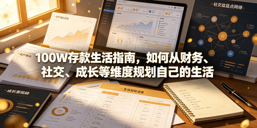 付费文章:100W存款生活指南,如何从财务、社交、成长等维度规划自己的生活