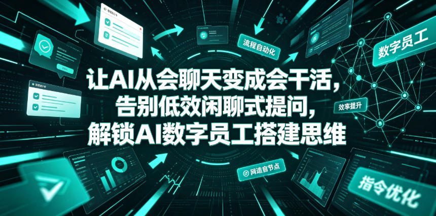 让AI从会聊天变成会干活,告别低效闲聊式提问,解锁AI数字员工搭建思维