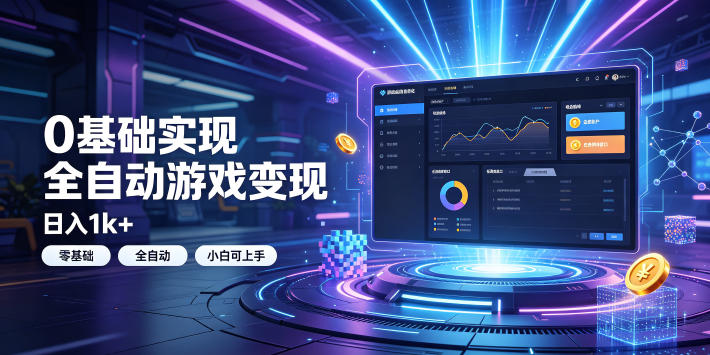 0基础实现全自动游戏变现,日入1k+,小白直接上手搞钱!【揭秘】