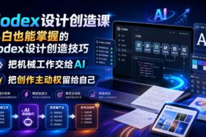 Codex设计创造课,小白也能掌握的Codex设计创造技巧,把机械工作交给AI,把创作主动权留给自己