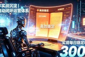 两年实战沉淀|全自动闭环运营体系,实现每日稳定收益300+【揭秘】